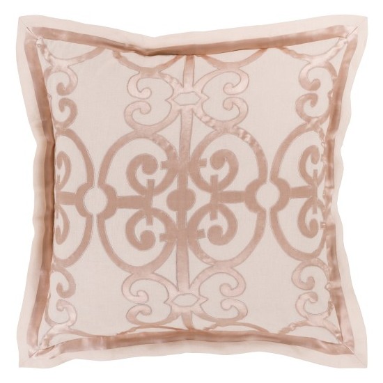 Surya Versaille Pale Pink Euro Sham 26"H X 26"W