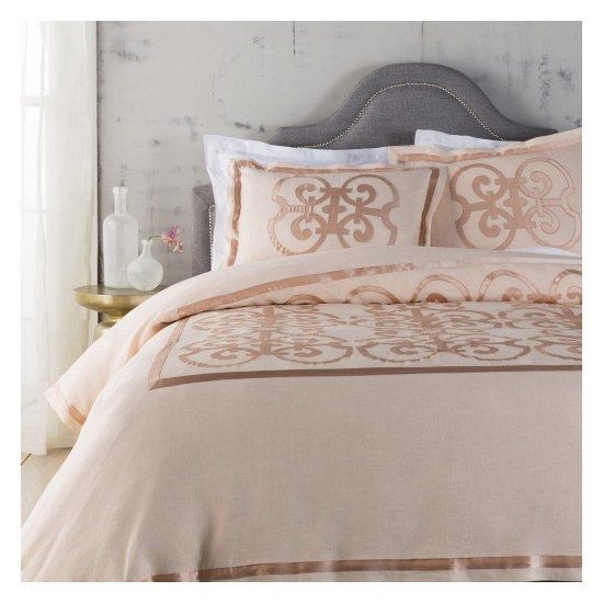 Surya Versaille Pale Pink Full/Queen Duvet 88"W X 92"L