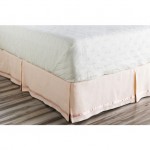 Surya Versaille Pale Pink King Bed Skirt 78"W X 80"L X 15"Dl