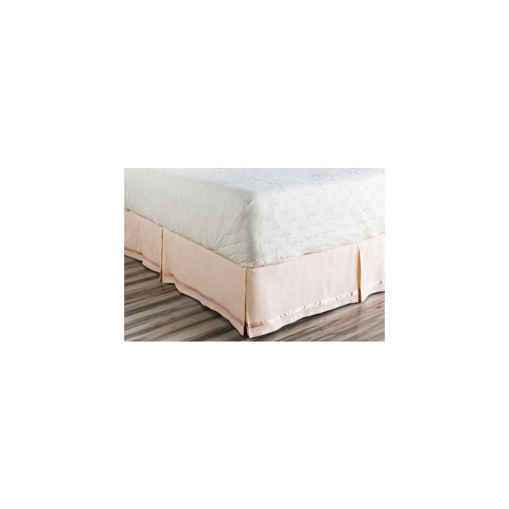 Surya Versaille Pale Pink King Bed Skirt 78"W X 80"L X 15"Dl Surya Versaille Pale Pink King Bed Skirt 78"W X 80"L X 15"Dl