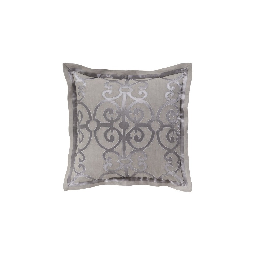 Surya Versaille Gray Euro Sham 26"H X 26"W