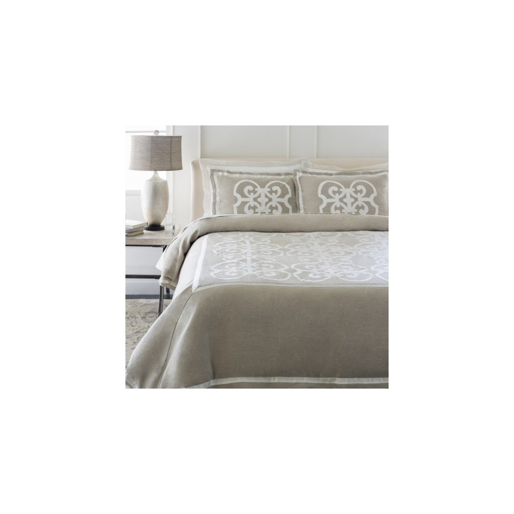 Surya Versaille Taupe Twin Duvet 68"W X 86"L