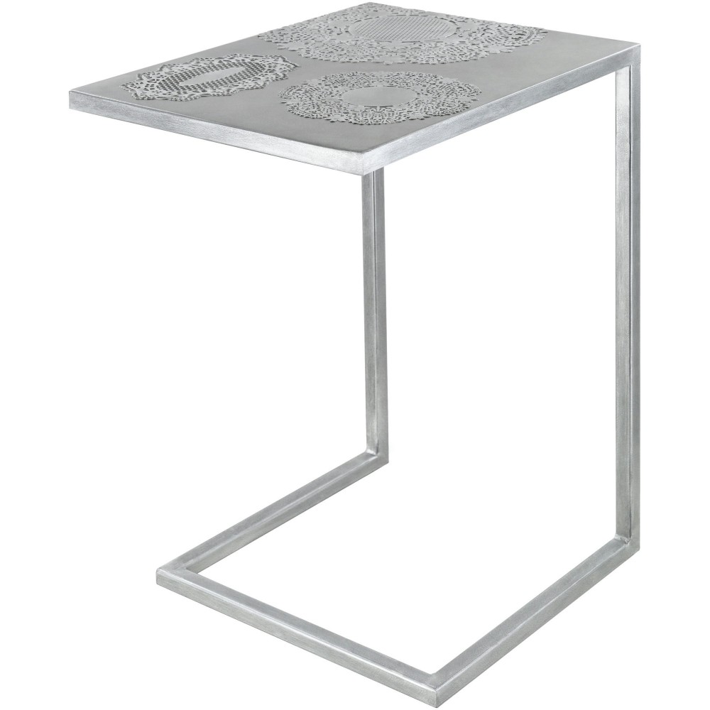 Surya Etched End Table 26"H X 18"W X 14"D Surya Etched End Table 26"H X 18"W X 14"D