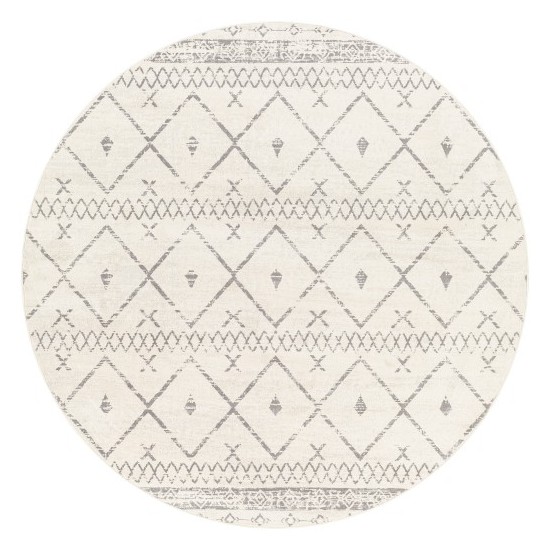 Surya Roma White Rug 6'7" Round