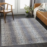 Surya Roma Rom-2372 Navy Rug 5'3" X 7'1"