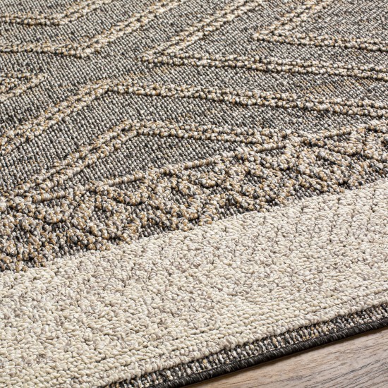 Surya Sarasota Black Rug 2'5" X 7'3"