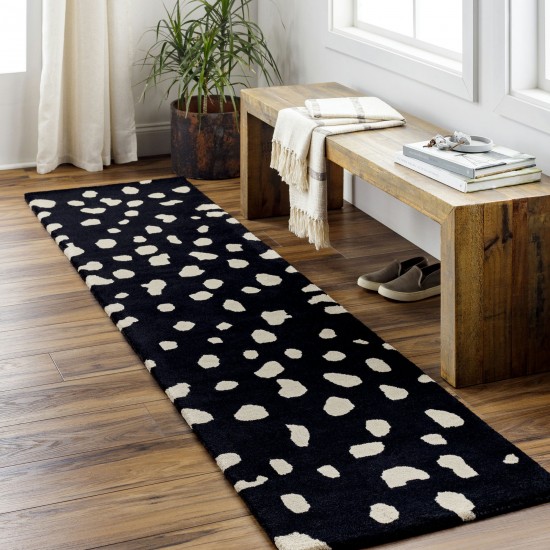 Surya Stella Black Rug 2' X 8'