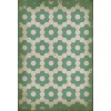 Pattern 02 Water Lilies 52x76 Vintage Vinyl Floorcloth