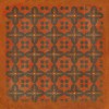 Pattern 03 Red Rum 36x36 Vintage Vinyl Floorcloth