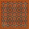 Pattern 03 Red Rum 72x72 Vintage Vinyl Floorcloth