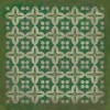 Pattern 03 the Emerald City 36x36 Vintage Vinyl Floorcloth