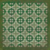 Pattern 03 the Emerald City 48x48 Vintage Vinyl Floorcloth