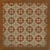 Pattern 03 the Poppy Field 36x36 Vintage Vinyl Floorcloth