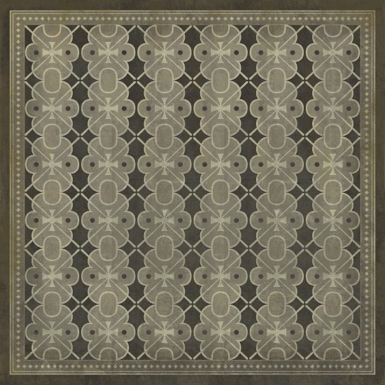 Pattern 05 Dorian Gray 60x60 Vintage Vinyl Floorcloth