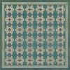 Pattern 05 Mrs Hudson 72x72 Vintage Vinyl Floorcloth