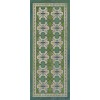 Pattern 05 Mrs Peacock 36x90 Vintage Vinyl Floorcloth