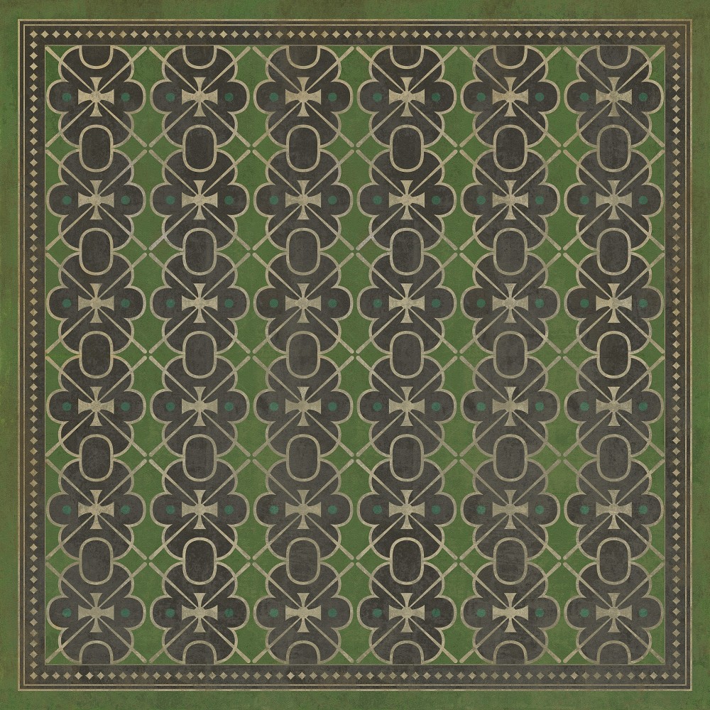 Pattern 05 Scotland Yard 72x72 Vintage Vinyl Floorcloth