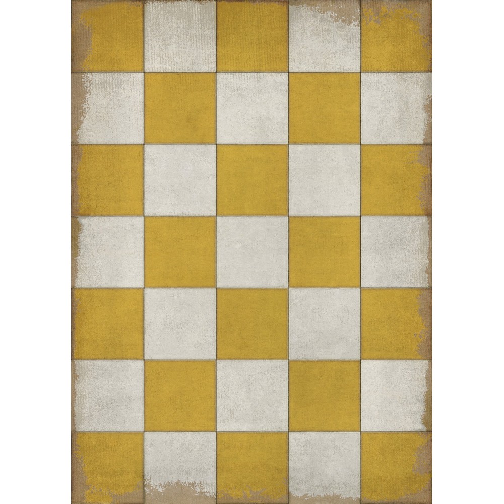 Pattern 07 Check Yourself 48x67 Vintage Vinyl Floorcloth