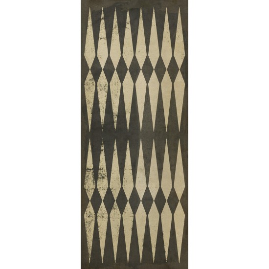 Pattern 08 Backgammon 36x90 Vintage Vinyl Floorcloth