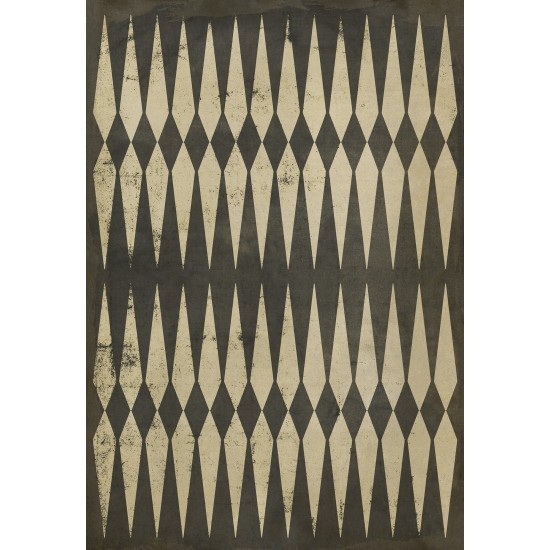 Pattern 08 Backgammon 70x102 Vintage Vinyl Floorcloth