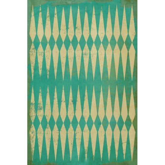 Pattern 08 Crystalline 24x36 Vintage Vinyl Floorcloth