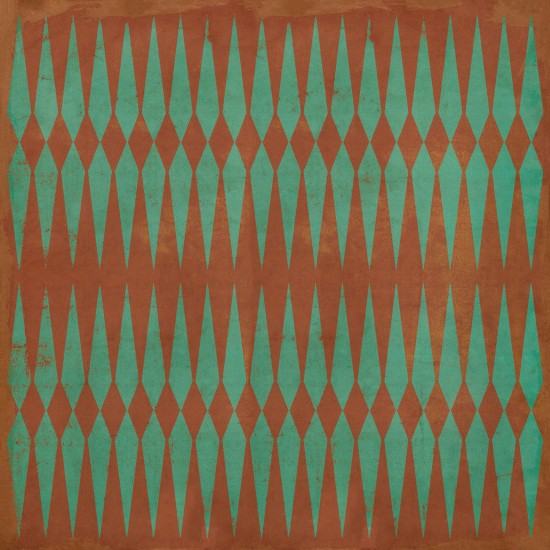 Pattern 08 the River Styx 72x72 Vintage Vinyl Floorcloth