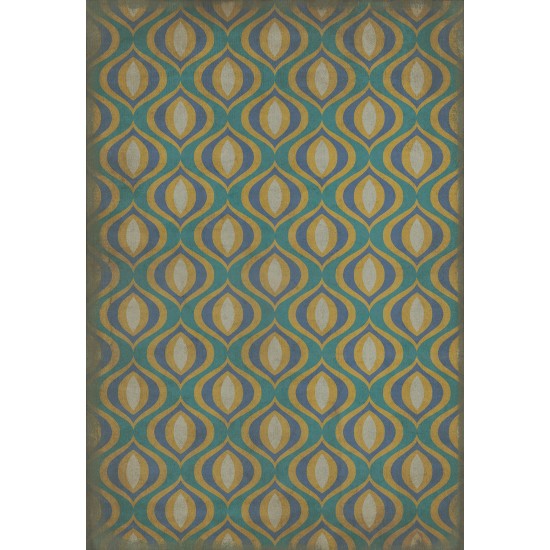 Pattern 15 Atlantis 70x102 Vintage Vinyl Floorcloth