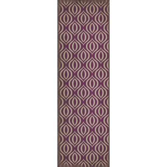 Pattern 15 Purple Haze 36x115 Vintage Vinyl Floorcloth