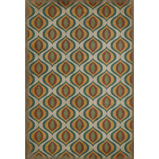 Pattern 15 Svengali 52x76 Vintage Vinyl Floorcloth