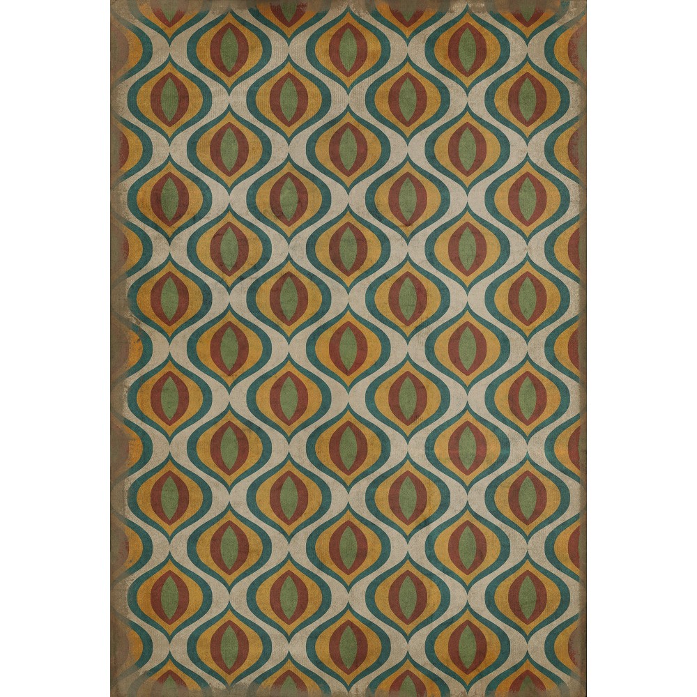 Pattern 15 Svengali 52x76 Vintage Vinyl Floorcloth