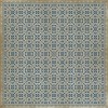 Pattern 21 Mad Hatter Tea Party 120x120 Vintage Vinyl Floorcloth
