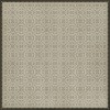 Pattern 21 the White Knight 72x72 Vintage Vinyl Floorcloth