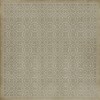 Pattern 21 the White Rabbit 120x120 Vintage Vinyl Floorcloth
