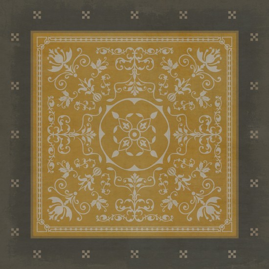 Pattern 22 Alexander 96x96 Vintage Vinyl Floorcloth