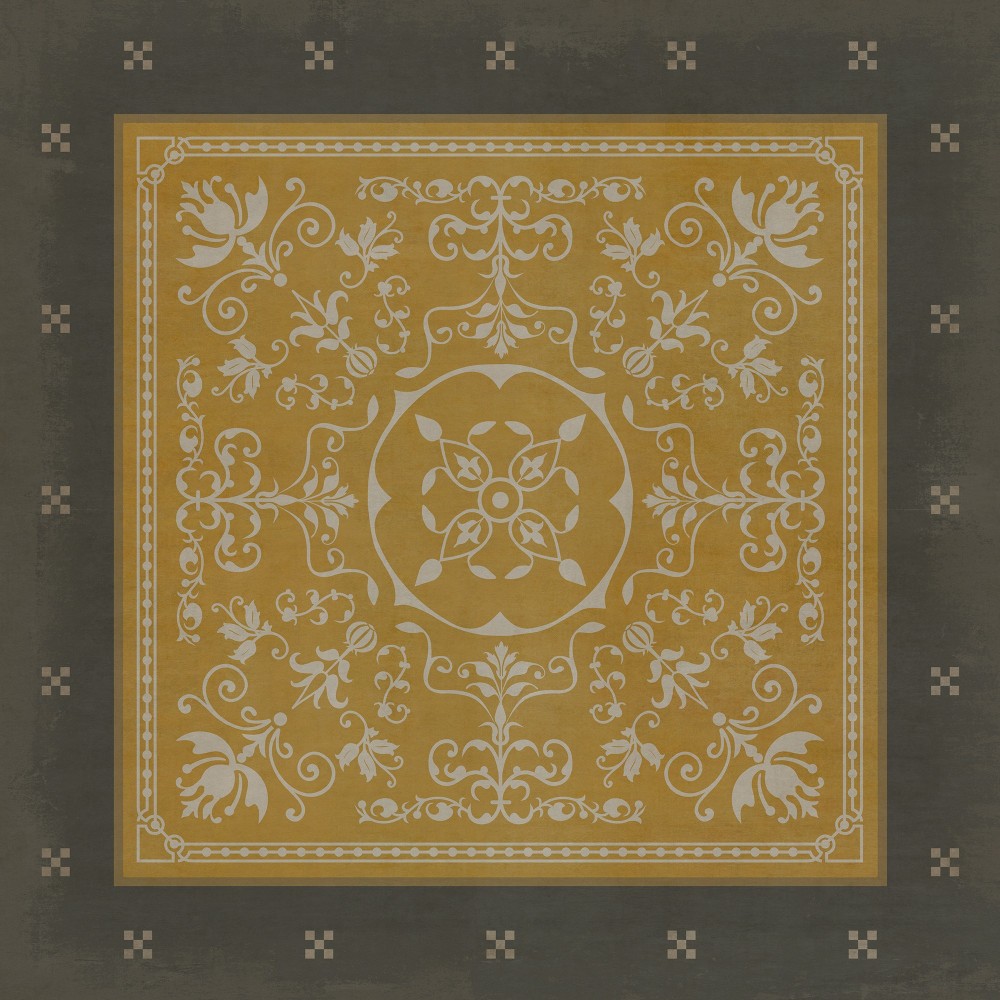 Pattern 22 Alexander 96x96 Vintage Vinyl Floorcloth