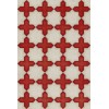 Pattern 23 Dressed in Scarlet 24x36 Vintage Vinyl Floorcloth