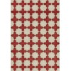Pattern 23 Dressed in Scarlet 70x102 Vintage Vinyl Floorcloth