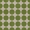 Pattern 23 Nor Any Green Thing 48x48 Vintage Vinyl Floorcloth