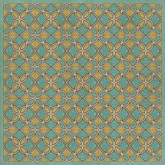 Pattern 25 Augustus 120x120 Vintage Vinyl Floorcloth