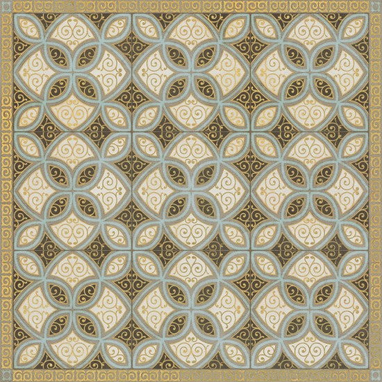 Pattern 25 Gustav 36x36 Vintage Vinyl Floorcloth