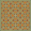 Pattern 25 Suleiman 36x36 Vintage Vinyl Floorcloth