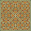 Pattern 25 Suleiman 48x48 Vintage Vinyl Floorcloth