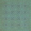 Pattern 28 A Tranquil Heart 36x36 Vintage Vinyl Floorcloth