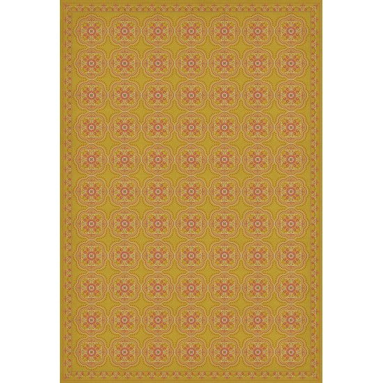 Pattern 28 Good Morning Sunshine 96x140 Vintage Vinyl Floorcloth