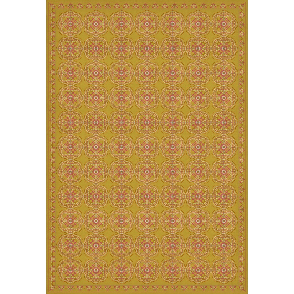 Pattern 28 Good Morning Sunshine 96x140 Vintage Vinyl Floorcloth