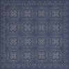 Pattern 28 Indigo Bandana 36x36 Vintage Vinyl Floorcloth