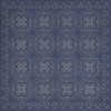 Pattern 28 Indigo Bandana 48x48 Vintage Vinyl Floorcloth