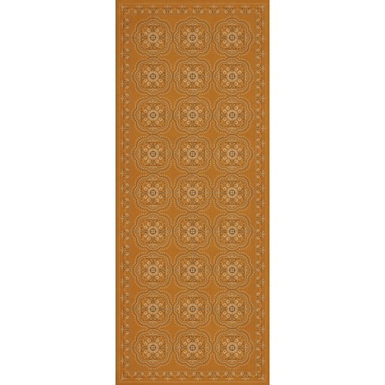 Pattern 28 Orange Bandana 36x90 Vintage Vinyl Floorcloth