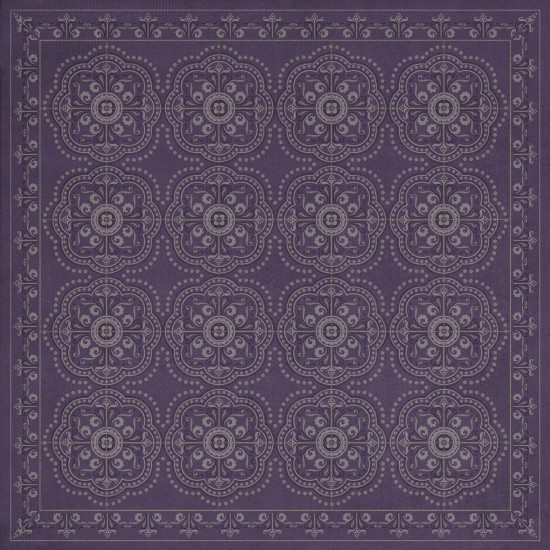 Pattern 28 Purple Bandana 48x48 Vintage Vinyl Floorcloth