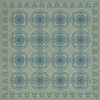 Pattern 28 Quietude 48x48 Vintage Vinyl Floorcloth